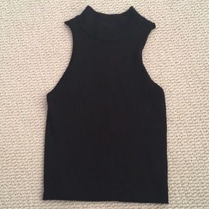 Nordstrom Black Sleeveless Turtleneck